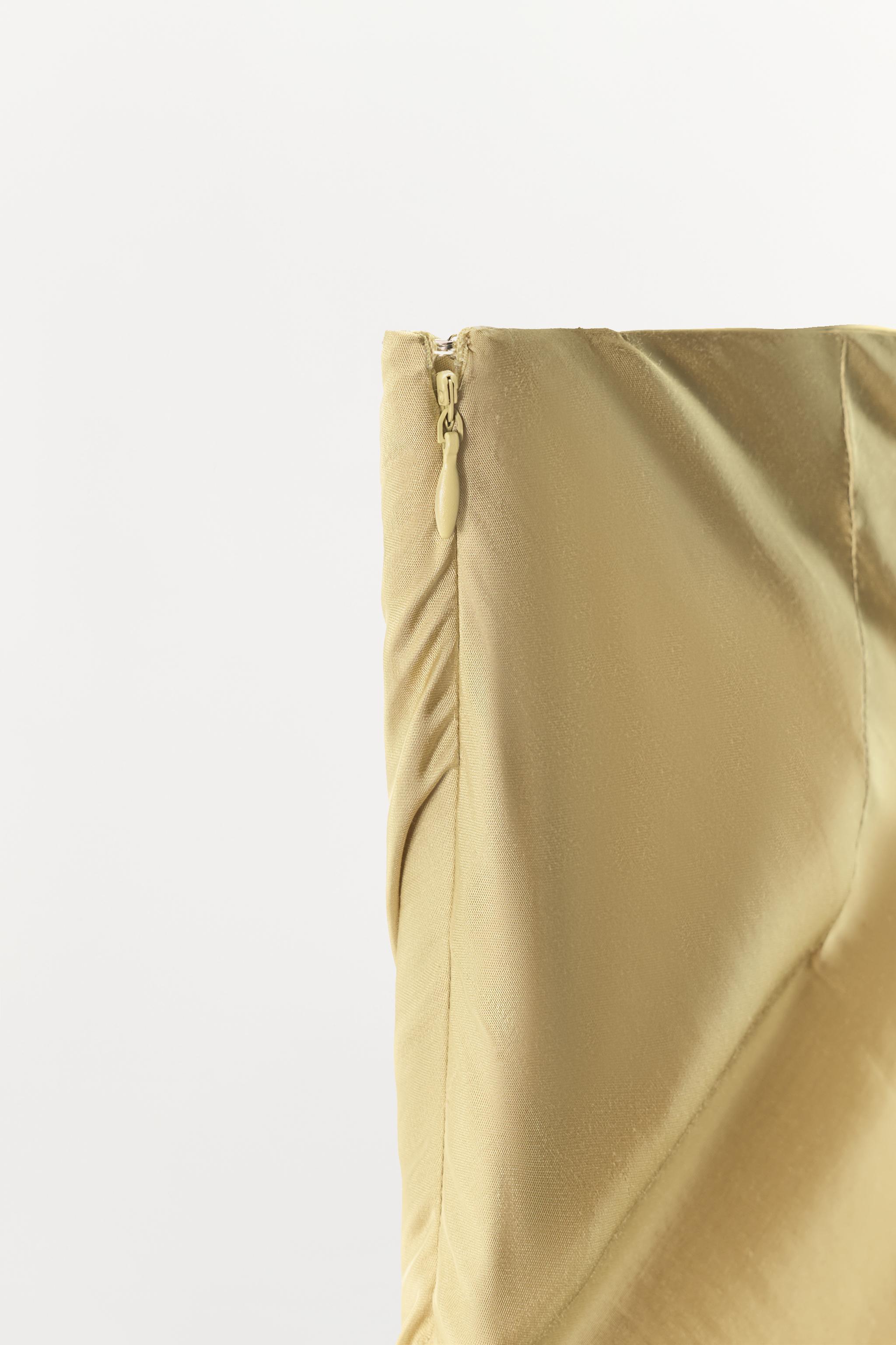 ASYMMETRIC SATIN LACE SKIRT